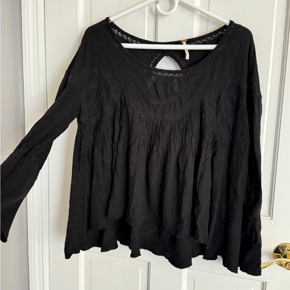 Free People Black Boho Top - Picture 4 of 4